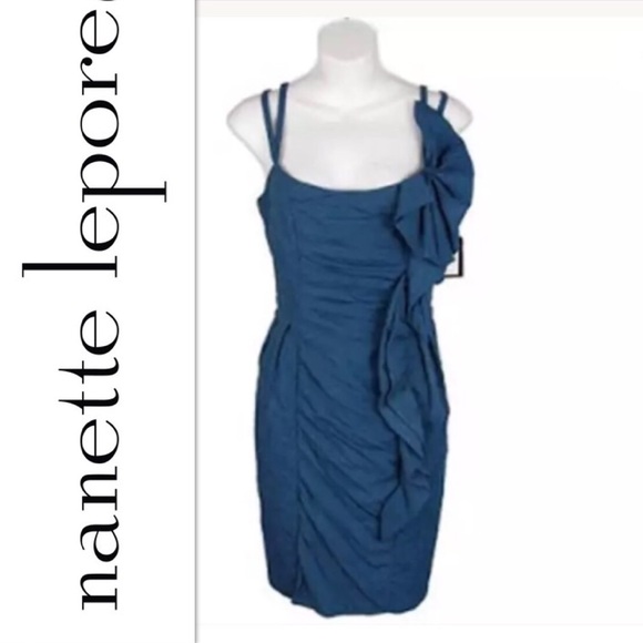 Nanette Lepore Dresses & Skirts - NANNETTE LEPORE sz 8 Teal Cascade Dress